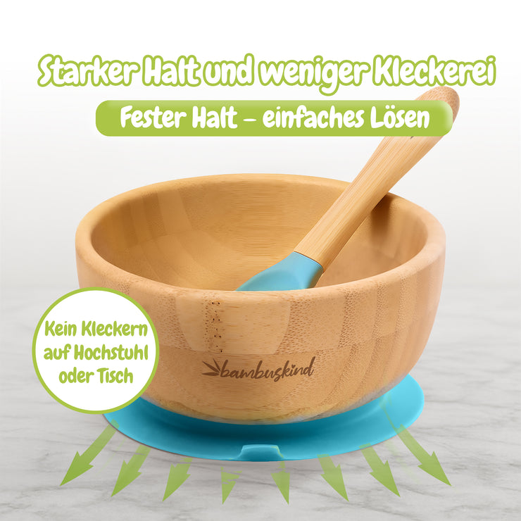 Bambuskind Kinderschale mit Saugnapf – 100 % Bambus, BPA-frei & plastikfrei