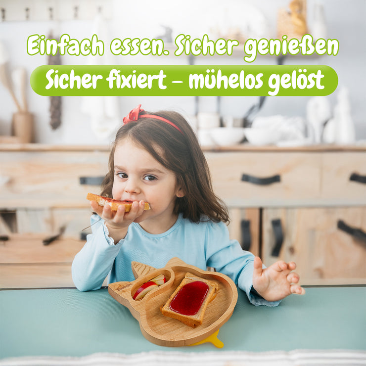 bambuskind® Kinderteller mit Saugnapf – Unicorn Design