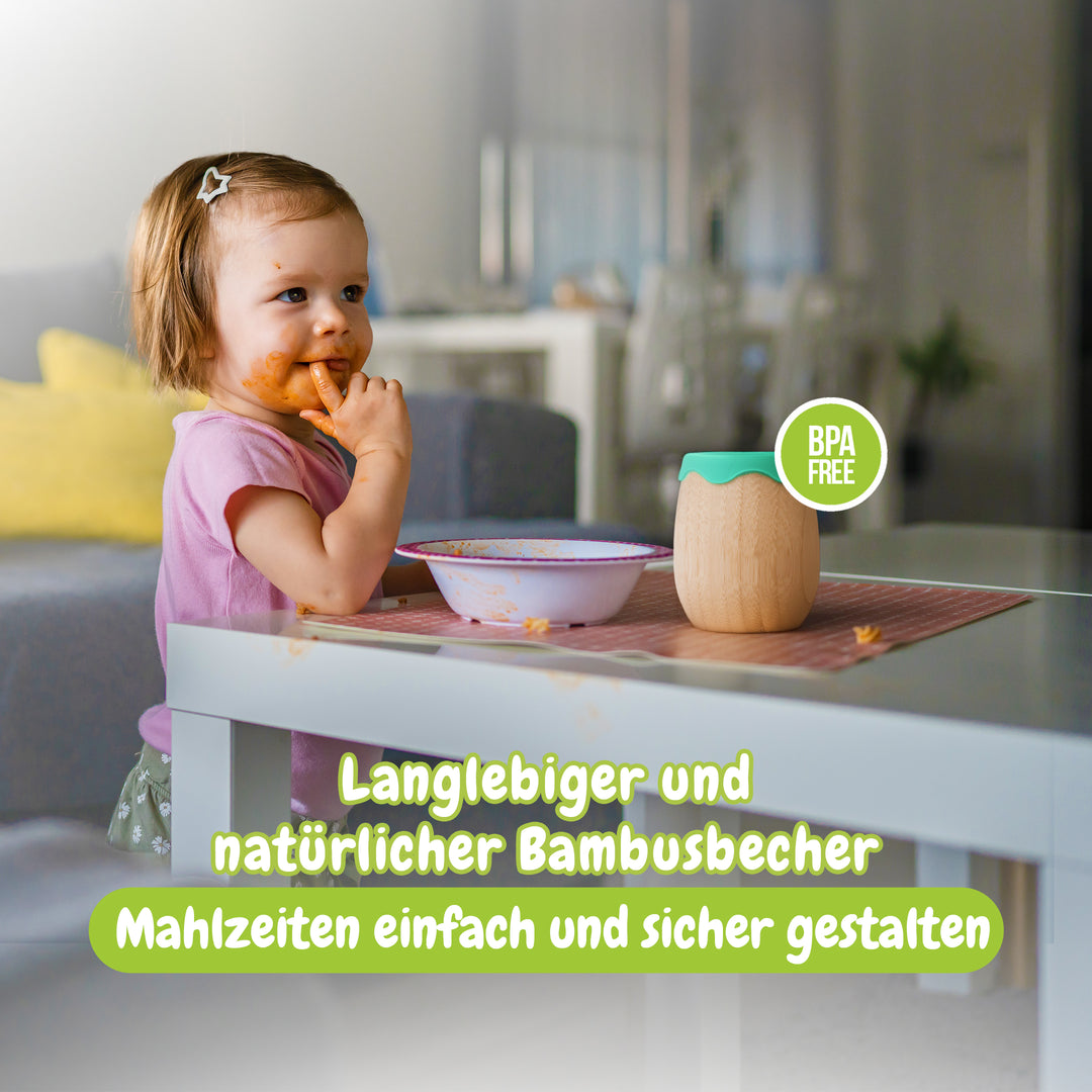 Bambuskind Kindertasse – 100 % Bambus, BPA-frei & plastikfrei – bambuskind